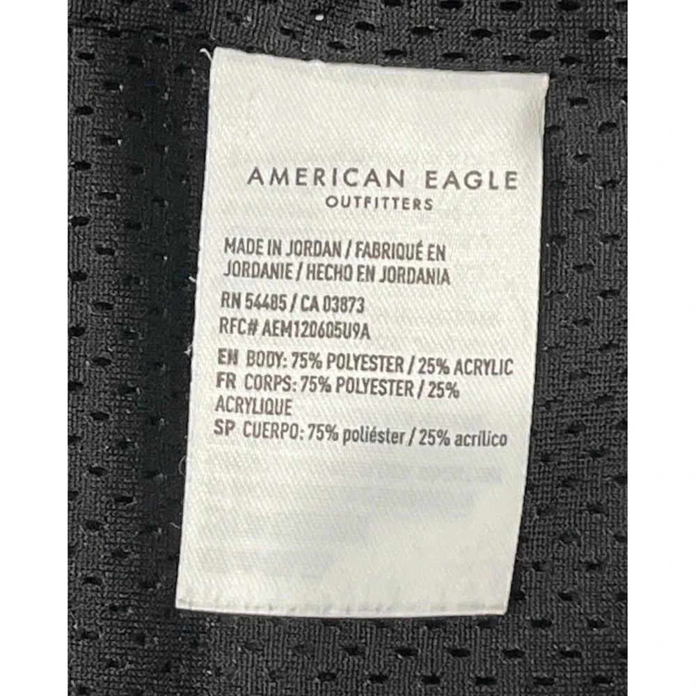 American Eagle Full Zip Fleece Jacket Hunter Green Hooded Long Sleeve Men's XXXL